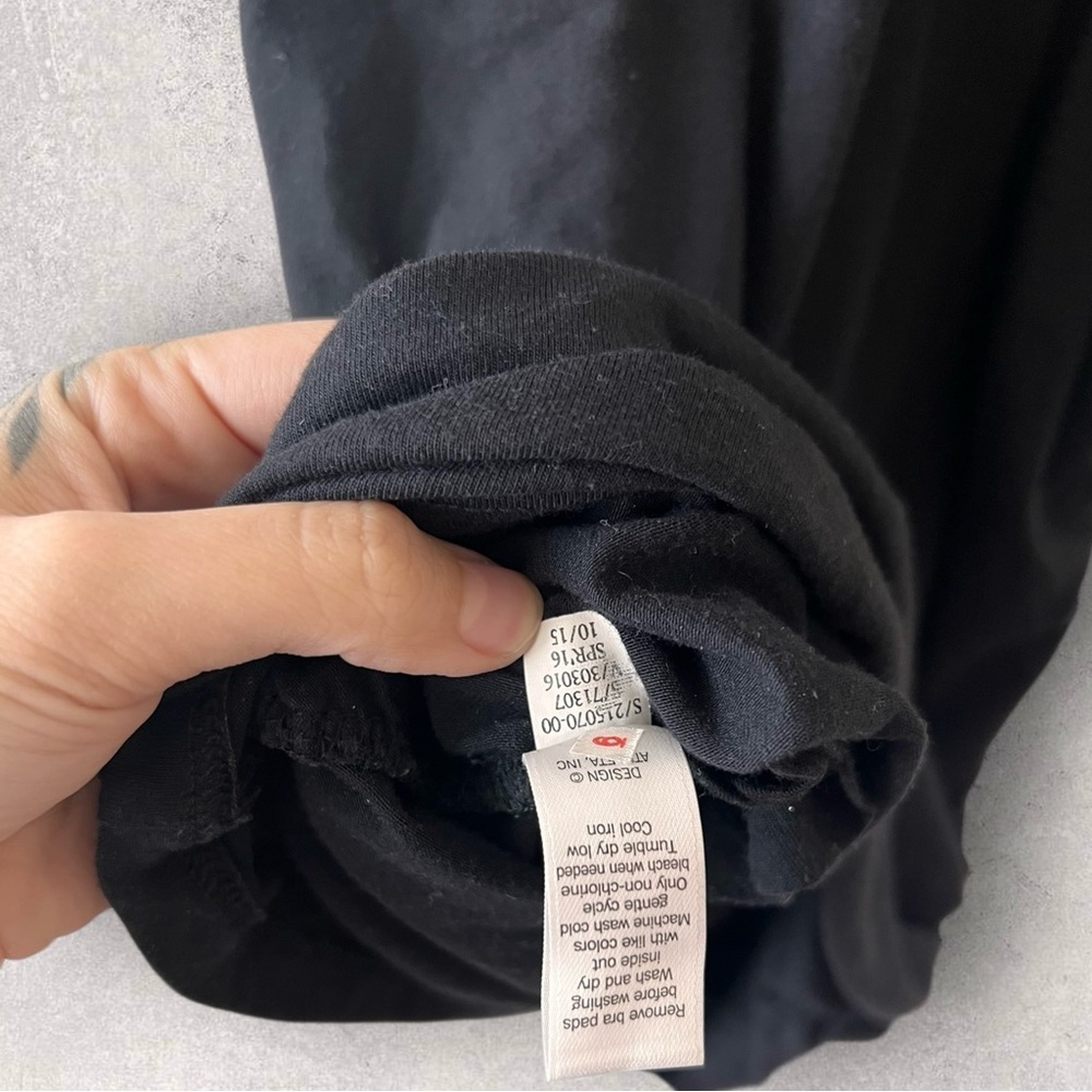 Athleta Seeker Ruched Built-in Bra Tank Athletic Black Dress Size XS - Picture 12 of 14